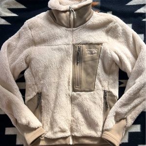 Mountain Hardwear Monkey Fleece size small, cream and khaki- SO SOFT! Ret. $175